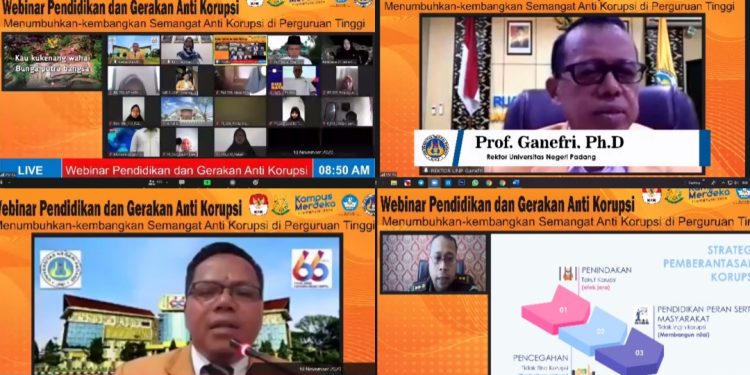 Peringati Hari Pahlawan, FMIPA UNP Gelar Webinar Pendidikan dan Gerakan Anti Korupsi