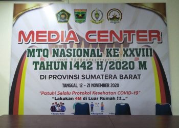 Humas Sediakan Media Center MTQ Nasional 2020 di Masjid Raya Sumatera Barat