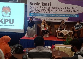 KPU Sumbar Sosialisasi Secara Masiv Kepada Pemilih Disabilitas