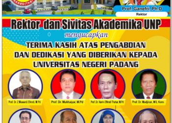 UNP Gelar Pelepasan Purnabakti Guru Besar