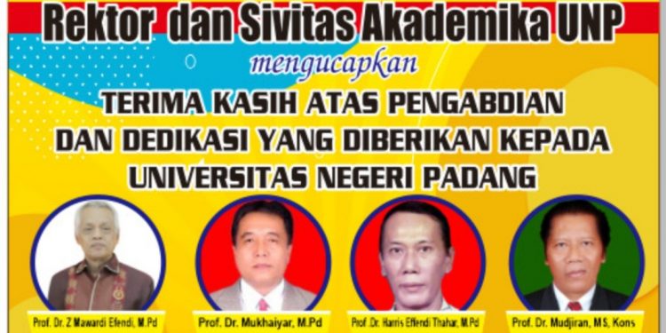 UNP Gelar Pelepasan Purnabakti Guru Besar