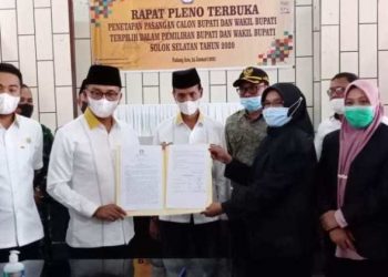 KPU: Khairunnas – Yulian Efi Bupati dan Wakil Bupati Solsel Terpilih