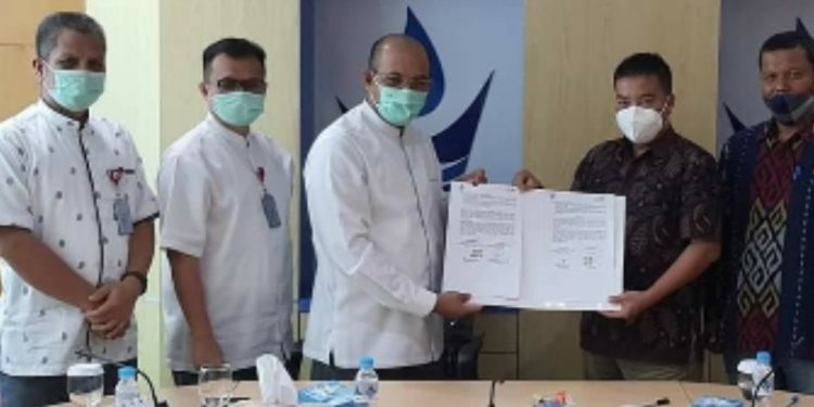Perumda AM Kota Padang MoU Dengan PT Pelindo II Pendistribusian Air Steril