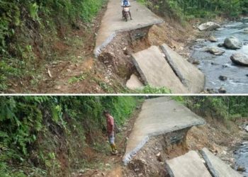 Jalan Terban, Warga Koto Pulai Kambang Harap Pemda Bangun Kembali