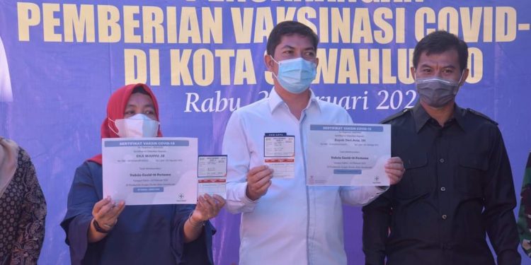 Pencanangan Vaksin Sinovac Sukses di Kota Sawahlunto