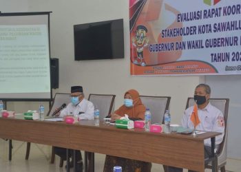 Wakil Wali Kota Sawahlunto Narasumber Rakor Evaluasi Pelaksanaan Pilgub Sumbar 2020