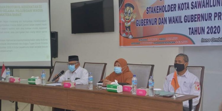 Wakil Wali Kota Sawahlunto Narasumber Rakor Evaluasi Pelaksanaan Pilgub Sumbar 2020
