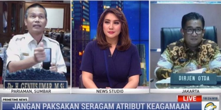 Walikota Pariaman Genius Umar Diwawancarai Tiga TV Nasional Soal SKB 3 Menteri
