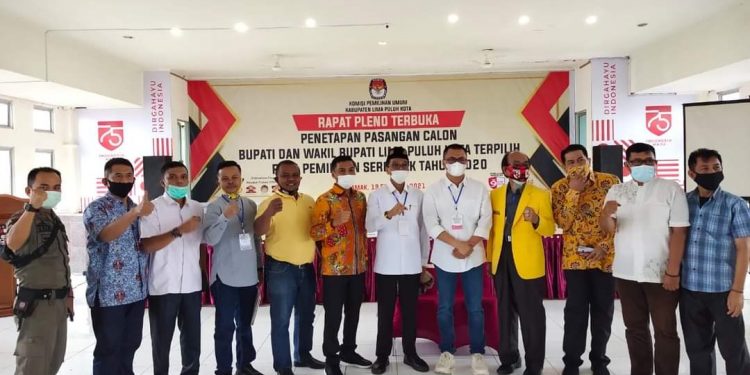 Pleno, KPU Tetapkan Safaruddin-Riski Kurniawan Bupati- Wabup Lima Puluh Kota Terpilih