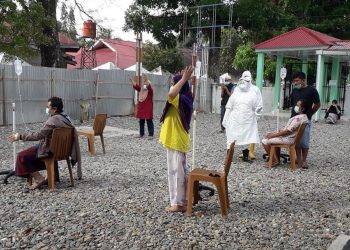 Pasien Covid-19 Lakukan Senam Untuk Tingkatkan Imun Tubuh