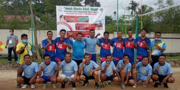 Volly Ball Adyaksa Cup I: Tim PWI Solok Selatan Vs Tim Rutan Muaralabuh 1-2