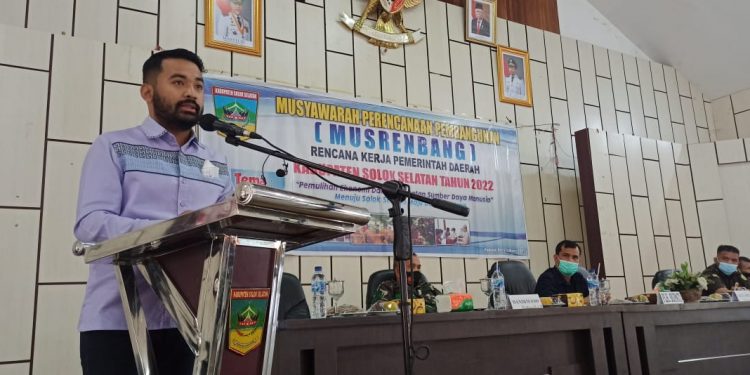 Ketua DPRD Zigo Rolanda Minta Musrenbang Kabupaten Solok Selatan 2022 Ungkit Ekonomi Masyarakat
