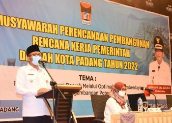 Walikota Padang Hendri Septa: Musrenbang RKPD 2022, Rumuskan Program Kegiatan Partisipatif