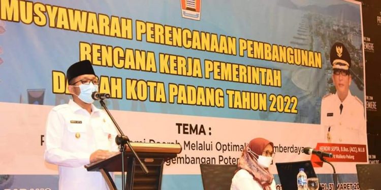 Walikota Padang Hendri Septa: Musrenbang RKPD 2022, Rumuskan Program Kegiatan Partisipatif