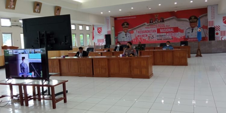 Pemkab Lima Puluh Kota Ikuti Upacara Hari Kebangkitan Nasional ke 113 Secara Virtual