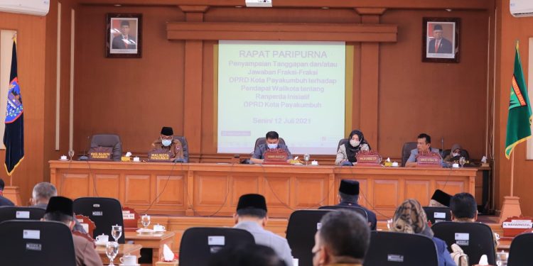 DPRD Kota Payakumbuh Paripurna Penyampaian Jawaban Fraksi Terhadap Pendapat Wali Kota Ranperda Inisiatif