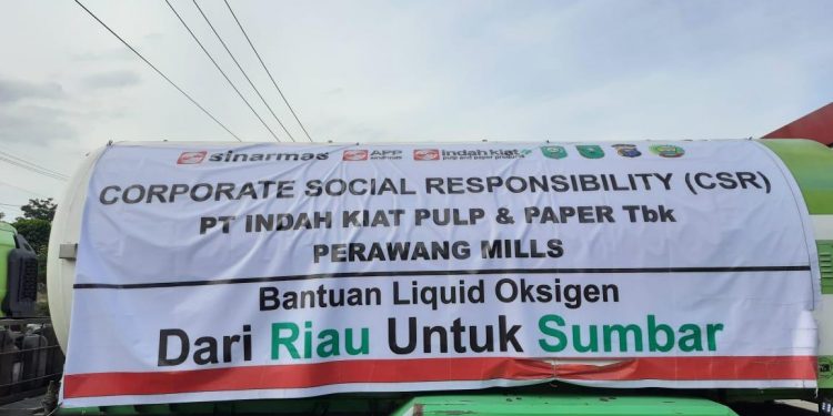 CSR PT Indah Kiat Salurkan Oksigen Kepada Rumah Sakit