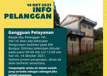 Perumda Air Minum Kota Padang Lakukan Pengurasan Sendimen IPA Bungus