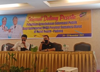Pelatihan KIP,  Adrian Jelaskan 4 Macam Informasi Publik