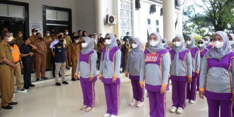 Pemkab Solsel Gelar Lomba Gerak Jalan Tepat Waktu Siswa SD-SMP dan Nagari