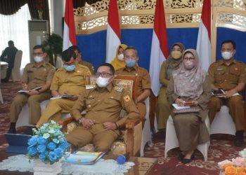 Raker Bersama Mendagri, Bupati Eka Putra Minta Para Asisten dan OPD Tangkal dan Hilangkan Praktek Korupsi