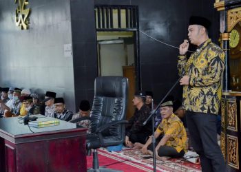 Bupati Sijunjung Benny Dwifa Yuswir Hadiri Tabligh Akbar dan Halal bihalal di Masjid Jami’ Amaliyah Nagari Pamuatan