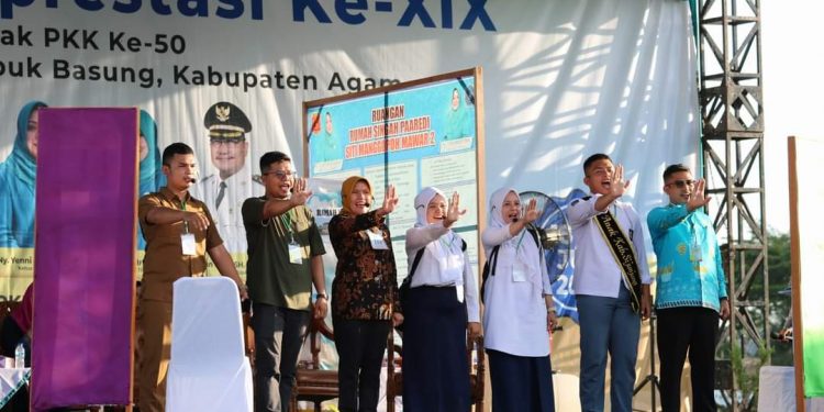 Kontingen TP PKK Sijunjung Ikuti Jambore Kader PKK Berprestasi Tingkat Sumbar