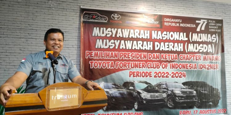 Sonny Affandi Terpilih Aklamasi Sebagai Ketua Toyota Fortuner Club Sumbar