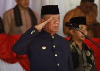 Upacara Pengibaran Bendera Merah Putih Pada HUT Ke-77 Kemerdekaan RI Berlangsung Khidmat
