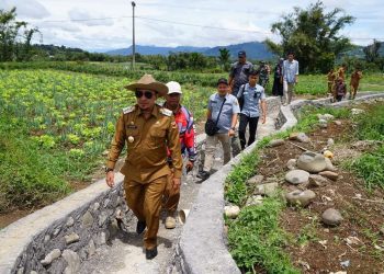 Tinjau Irigasi Bulaan Tuo-Ikua Padang, Ini Kata Bupati Tanah Datar Eka Putra
