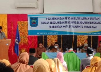 Wali Kota Sawahlunto Deri Asta Lantik Kepala Sekolah dan Pengawas Sekolah