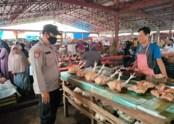 Polres Solok Selatan Patroli di Pasar Tradisional