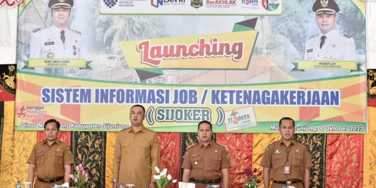 Bupati Sijunjung Launching Aplikasi Sijoker